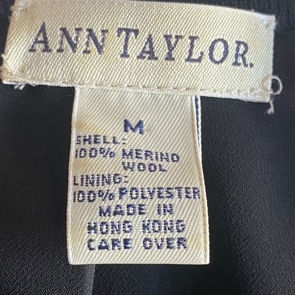 Vintage 90s Ann Taylor Beaded Cardigan V-neck Merino Wool Black Bugle Beads - Picture 8 of 15